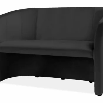 Canapea TM-2 velvet negru/wenge Blu19 imagine