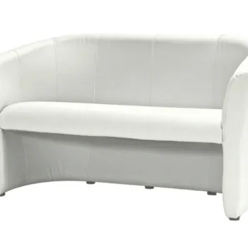 Canapea TM-3 piele ecologica alb/wenge EK26 imagine