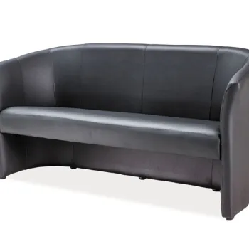 Canapea TM-3 piele ecologica negru/wenge EK14 imagine