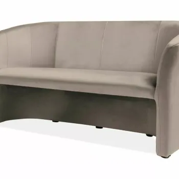 Canapea TM-3 velvet bej inchis/wenge Blu40 imagine