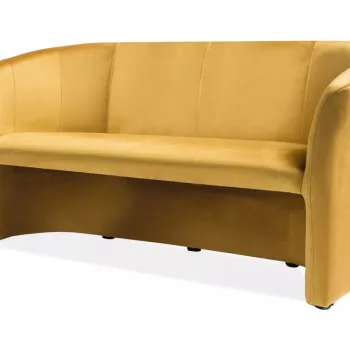 Canapea TM-3 velvet mustariu/wenge Blu68 imagine