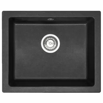 Chiuveta bucatarie Granit Nels black dots imagine