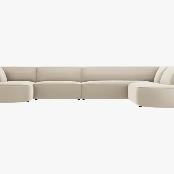 Coltar 6 locuri rotunjit Ruby catifea L366 cm imagine