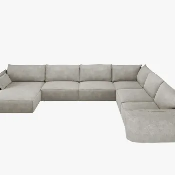 Coltar 8 locuri Kaelle chenille L384 cm imagine