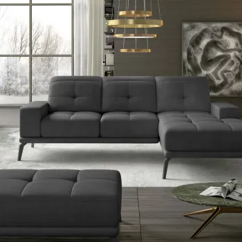 Coltar cu tetiere reglabile pe stanga Torrense + taburet Paros 06 imagine