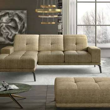 Coltar cu tetiere reglabile Torrense pe dreapta + taburet Berlin 03 imagine