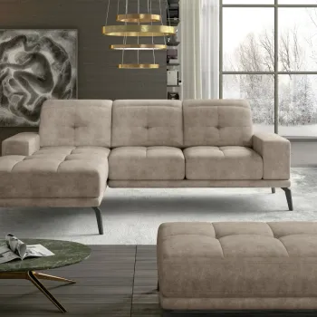 Coltar cu tetiere reglabile Torrense pe dreapta + taburet Dora 21 imagine