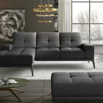 Coltar cu tetiere reglabile Torrense pe dreapta + taburet Inari 96 imagine