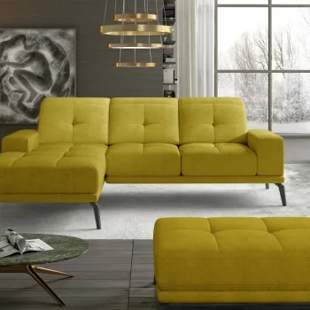 Coltar cu tetiere reglabile Torrense pe dreapta + taburet Omega 68 imagine