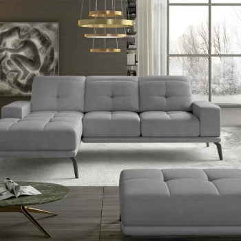 Coltar cu tetiere reglabile Torrense pe dreapta + taburet Paros 05 imagine