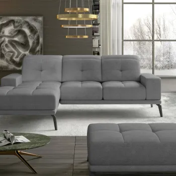 Coltar cu tetiere reglabile Torrense pe dreapta + taburet Soro 93 imagine