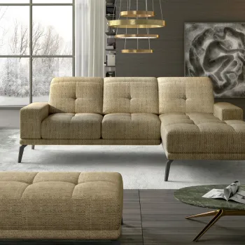 Coltar cu tetiere reglabile Torrense pe stanga + taburet Berlin 03 imagine