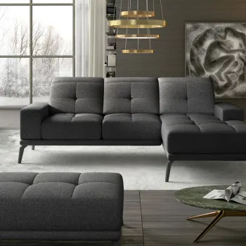 Coltar cu tetiere reglabile Torrense pe stanga + taburet Inari 96 imagine