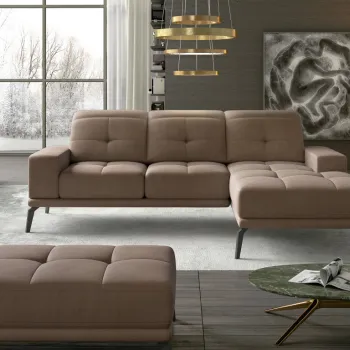 Coltar cu tetiere reglabile Torrense pe stanga + taburet Monolith 09 imagine