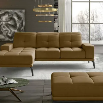 Coltar cu tetiere reglabile Torrense pe stanga + taburet Monolith 48 imagine