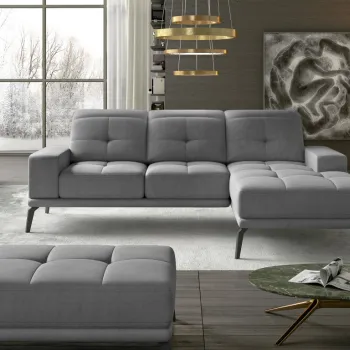 Coltar cu tetiere reglabile Torrense pe stanga + taburet Monolith 84 imagine