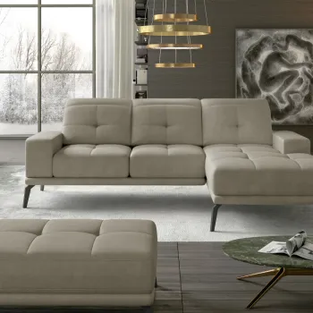 Coltar cu tetiere reglabile Torrense pe stanga + taburet Paros 02 imagine