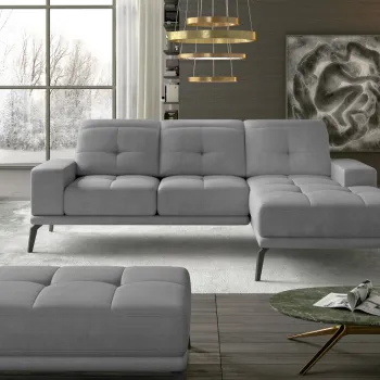 Coltar cu tetiere reglabile Torrense pe stanga + taburet Paros 05 imagine