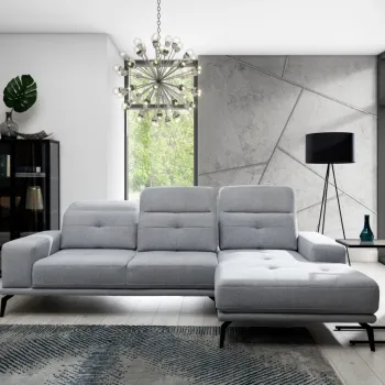 Coltar cu tetiere reglabile Torrense pe stanga + taburet Primo 88 imagine