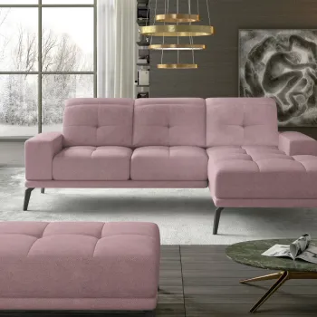 Coltar cu tetiere reglabile Torrense pe stanga + taburet Soro 61 imagine