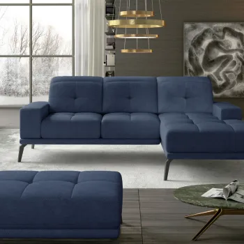 Coltar cu tetiere reglabile Torrense pe stanga + taburet Soro 76 imagine