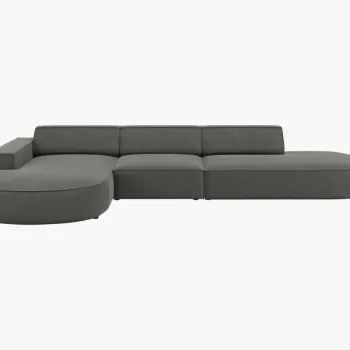 Coltar deschis rotunjit 4 locuri Jodie catifea imagine