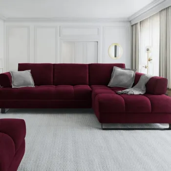 Coltar extensibil Clinton 5 locuri catifea L242 imagine