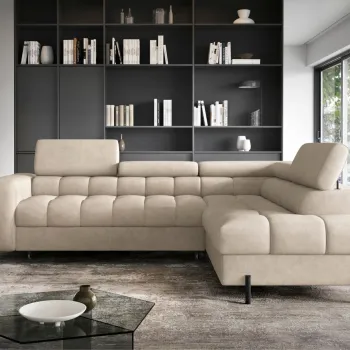 Coltar extensibil Ferruce cu tetiere reglabile L276 cm imagine