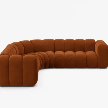 Coltar Lupine 5 locuri catifea Salvador L280 cm imagine