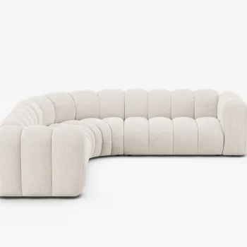 Coltar Lupine 5 locuri chenille Eden L280 cm imagine