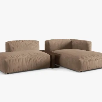 Coltar modular Martina catifea Vogue L285 cm + masuta de cafea imagine