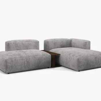 Coltar modular Martina corduroy Tilia L285 cm + masuta de cafea imagine