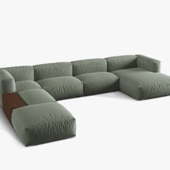 Coltar modular Martina stofa Boston L406 cm + masuta de cafea imagine