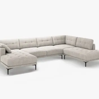 Coltar panoramic Bemy 7 locuri stofa Sorella L373 cm imagine