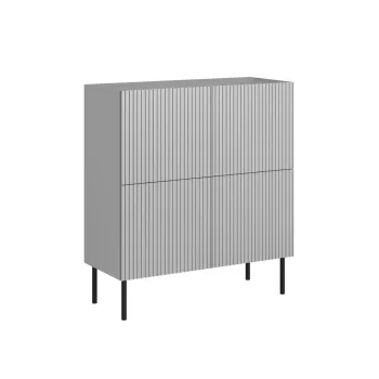 Comoda Asensio KM-2 gri deschis/negru L100 cm imagine