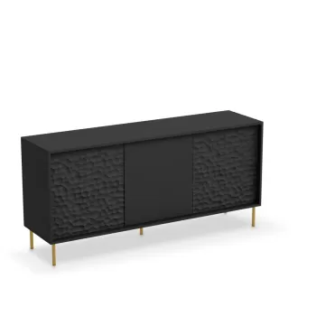 Comoda Bullet KM-1 L155 cm negru/auriu imagine