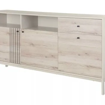 Comoda Frost K1 stejar alpin/alb-galbui imagine