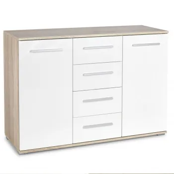 Comoda Lima KM-4 stejar sonoma/ alb imagine