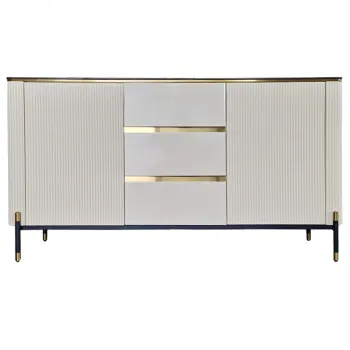 Comoda Lorena bej/marmura neagra/auriu L150 cm imagine