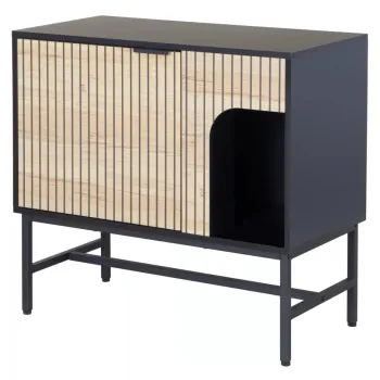 Comoda Mago K3 stejar/negru mat imagine