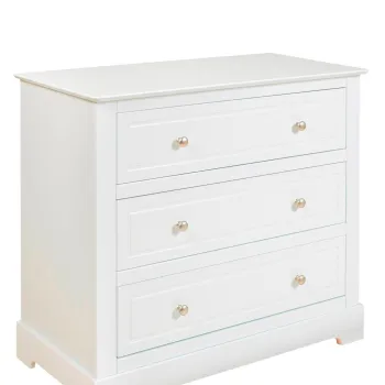 Comoda Marylou alba cu 3 sertare L102,6 cm imagine