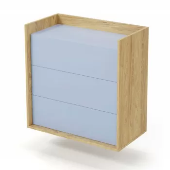 Comoda modulara Mobius S3 natur/albastru - H83 imagine