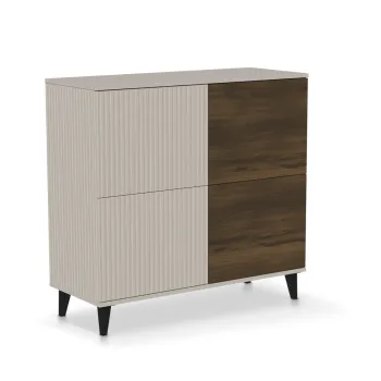 Comoda Random 2 KM-2 casmir/nuc/negru L100 cm imagine