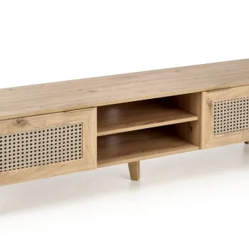 Comoda TV Borneo RTV-1 stejar artizan/negru L150 cm imagine