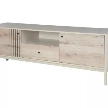 Comoda TV Frost RTV1 stejar alpin/alb-galbui imagine
