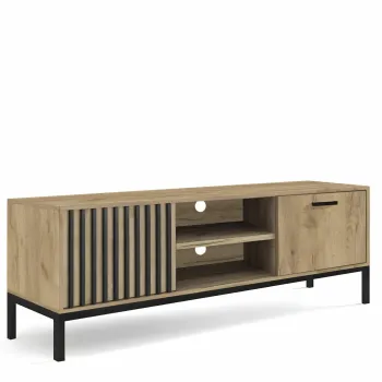 Comoda TV Lamino RTV-1 stejar craft/negru imagine