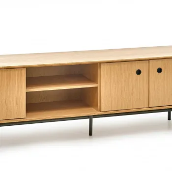 Comoda TV Smart RTV-1 stejar natural/negru imagine