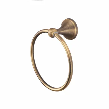 Cuier de baie rotund auriu antic 332867B imagine