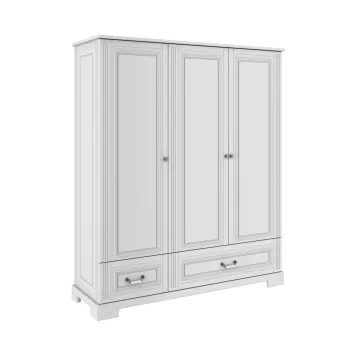 Dulap elegant Ines alb cu 3 usi H180 cm imagine