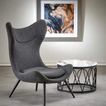 Fotoliu Atlantis antracit/negru H106 cm imagine